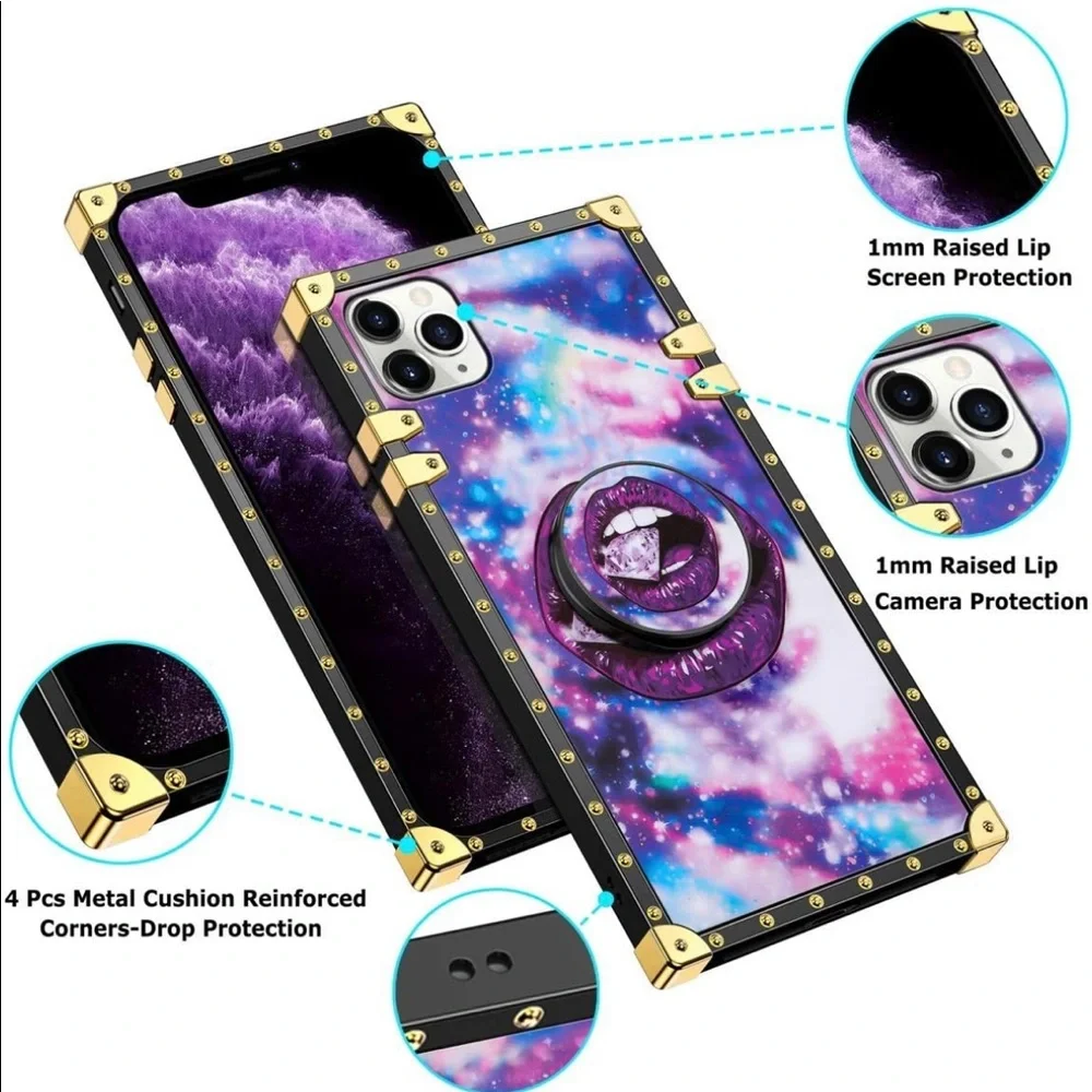 Iphone 11 Pro Max Case with Kickstand for Girls Women Soft TPU Luxury